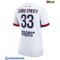 Fotballdrakt Dame Paris Saint-Germain Warren Zaire-Emery #33 Bortedrakt 2025-26 Kortermet
